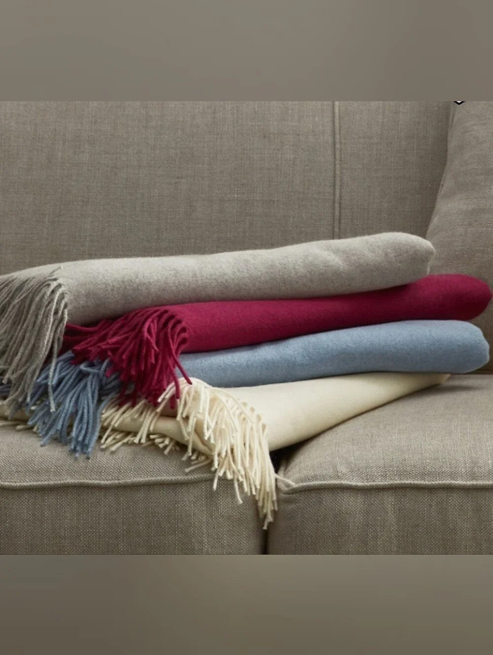 NEW!!! European Solid Cashmere Throw, Size: 72
